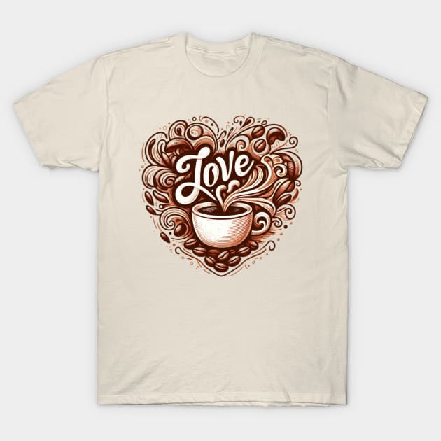 Coffee Love II T-Shirt by Donut Duster Designs